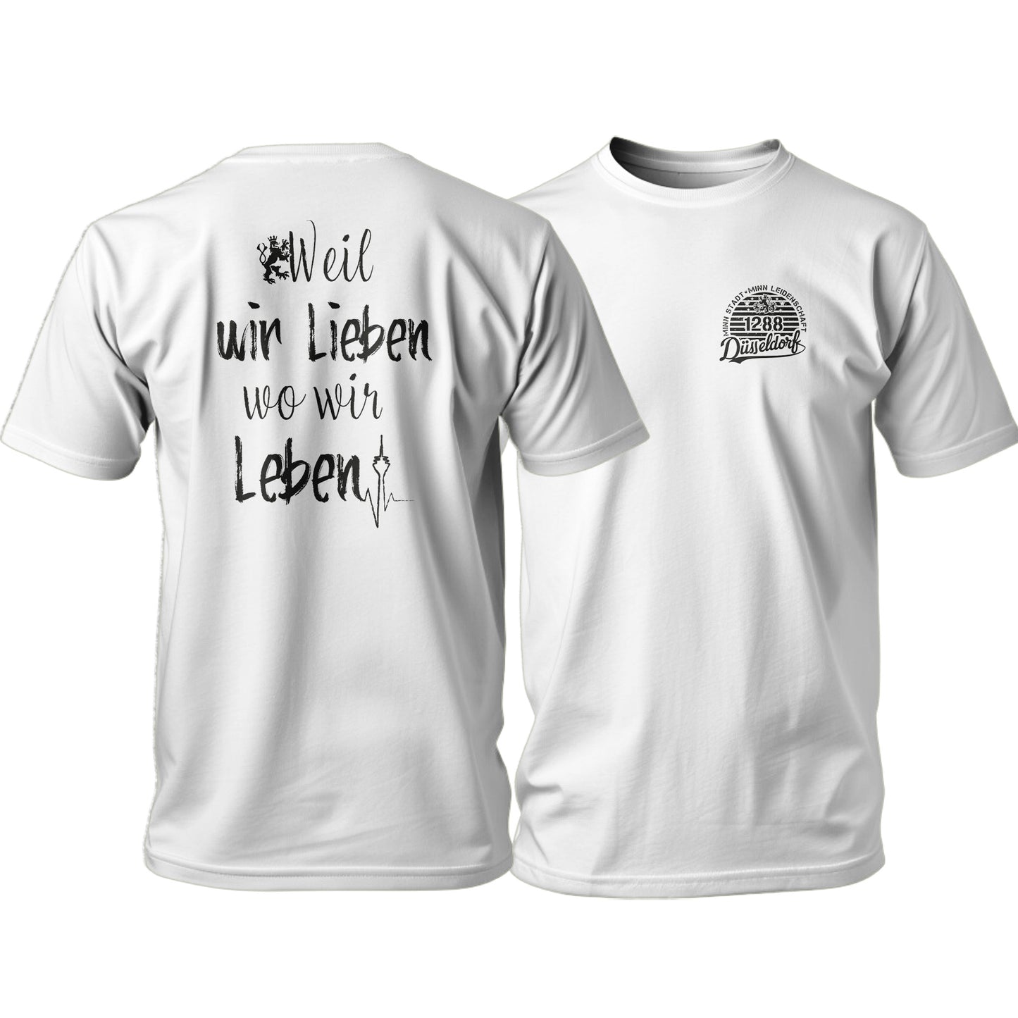 WWLWWL T-Shirt -weiß/schwarz-Weil Wir Lieben Wo Wir Leben | B9Label | S-3XL