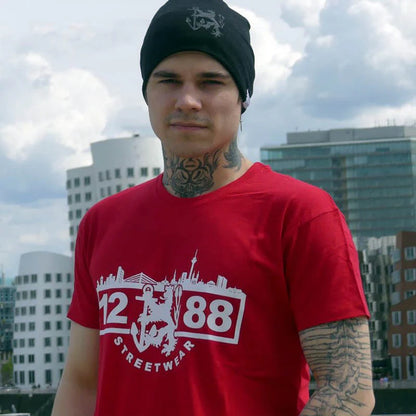 1288-Streetwear Logo T-Shirt Rot | Urban Style | Größen S-4XL