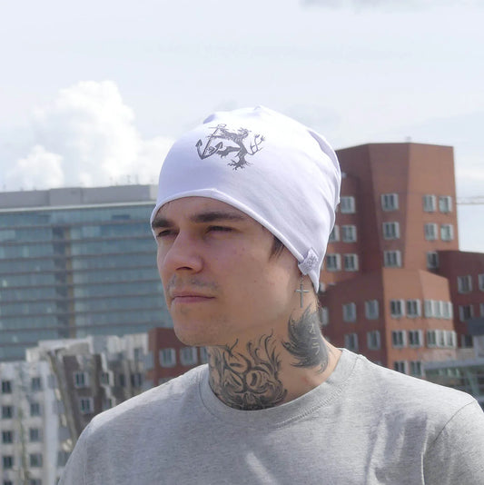 1288-Streetwear Longbeanie Weiß | Wintermütze | Urban Style | Onesize