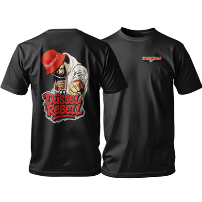 DüsselRebell Radschläger T-Shirt Schwarz | Düsseldorf Street Art | S-3XL