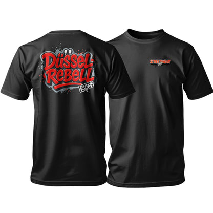 DüsselRebell Logo T-Shirt Schwarz | Düsseldorf Streetwear | S-3XL